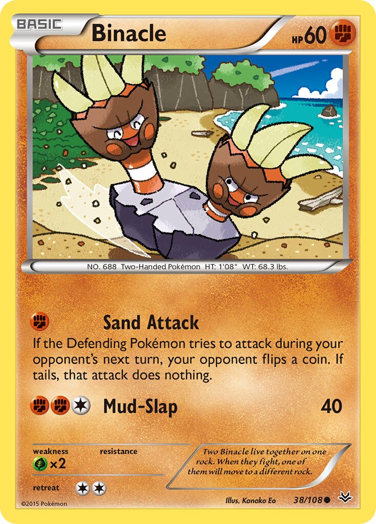 Binacle 038/108 — Roaring Skies (English Pokémon TCG card)
