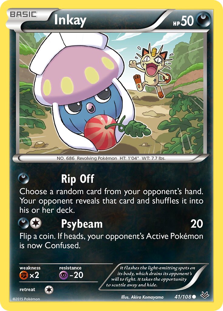 Inkay 041/108 — Roaring Skies (English Pokémon TCG card)