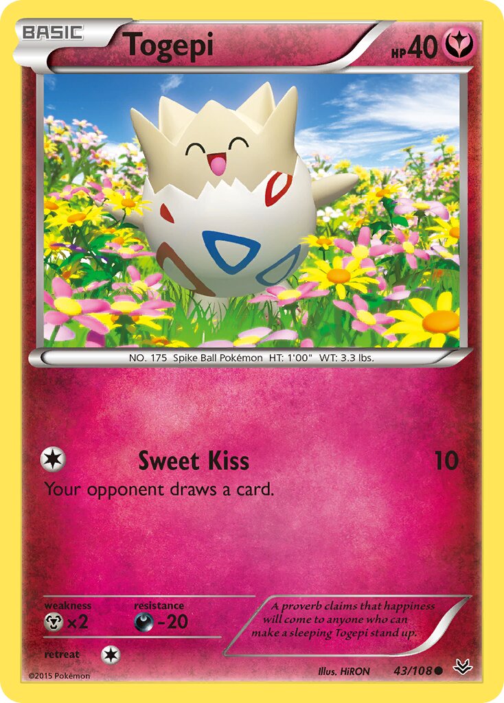 Togepi 043/108 — Roaring Skies (English Pokémon TCG card)