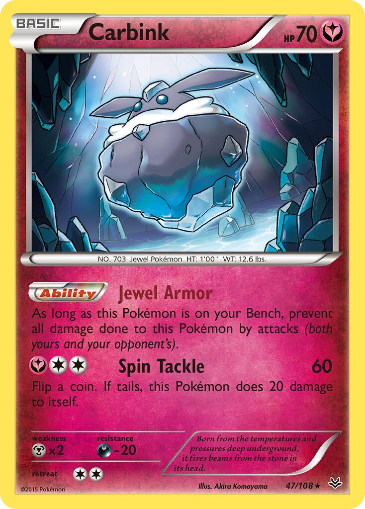 Carbink 047/108 — Roaring Skies (English Pokémon TCG card)
