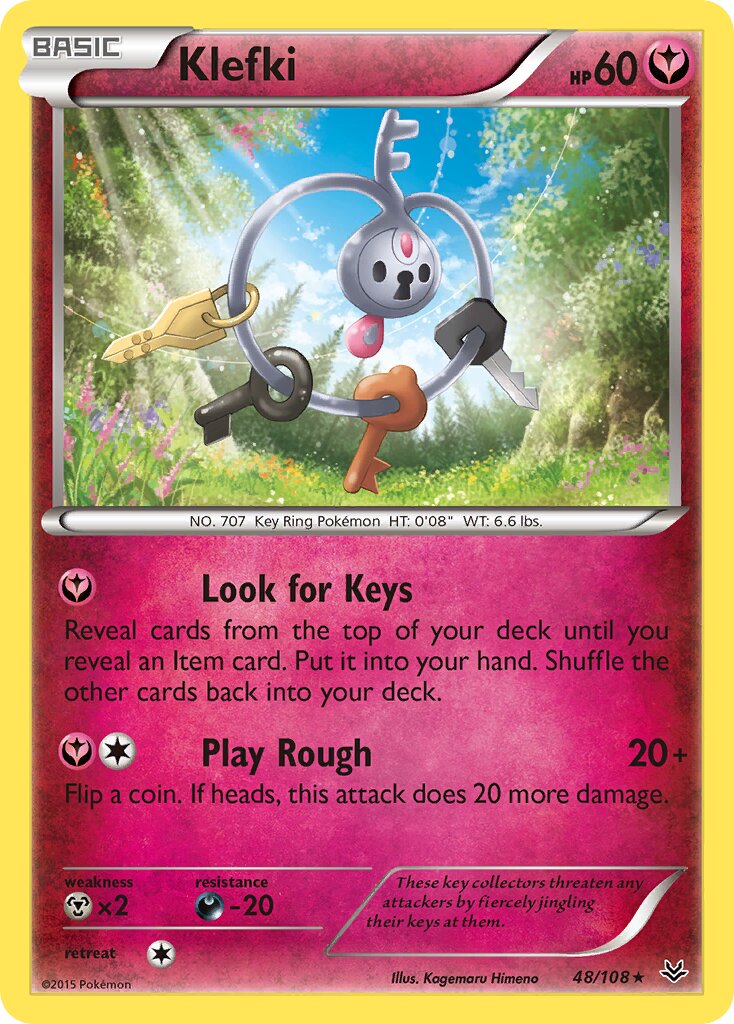 Klefki 048/108 — Roaring Skies (English Pokémon TCG card)