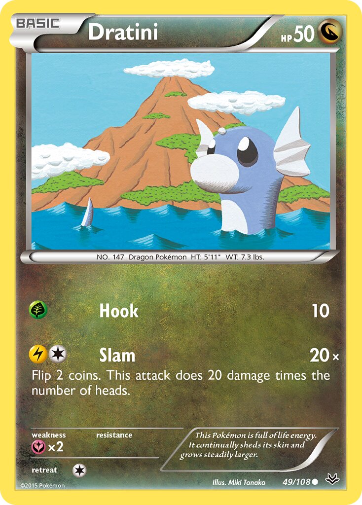 Dratini 049/108 — Roaring Skies (English Pokémon TCG card)