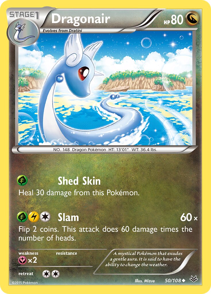 Dragonair 050/108 — Roaring Skies (English Pokémon TCG card)