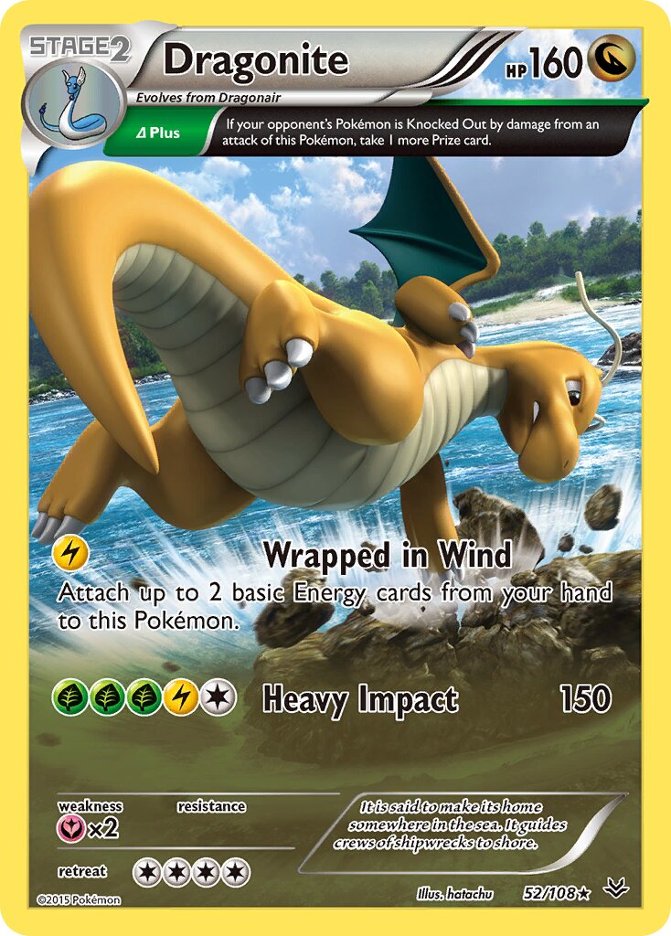 Dragonite 052/108 — Roaring Skies (English Pokémon TCG card)