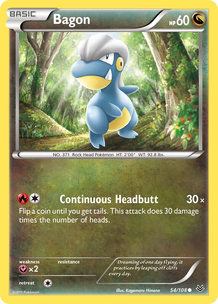 Bagon 054/108 — Roaring Skies (English Pokémon TCG card)