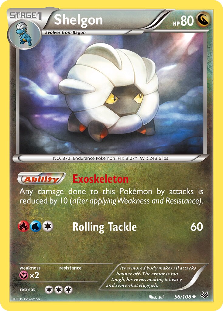 Shelgon 056/108 — Roaring Skies (English Pokémon TCG card)