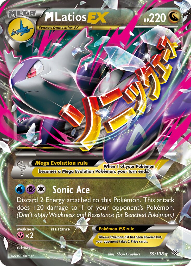 M Latios-EX 059/108 — Roaring Skies (English Pokémon TCG card)