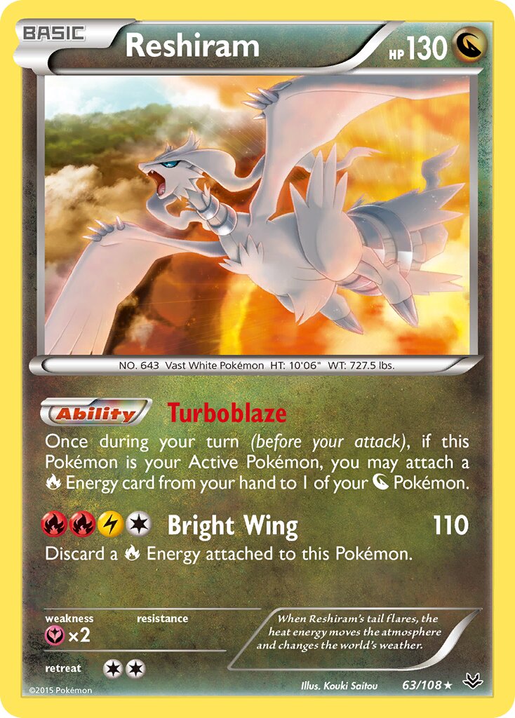 Reshiram 063/108 — Roaring Skies (English Pokémon TCG card)