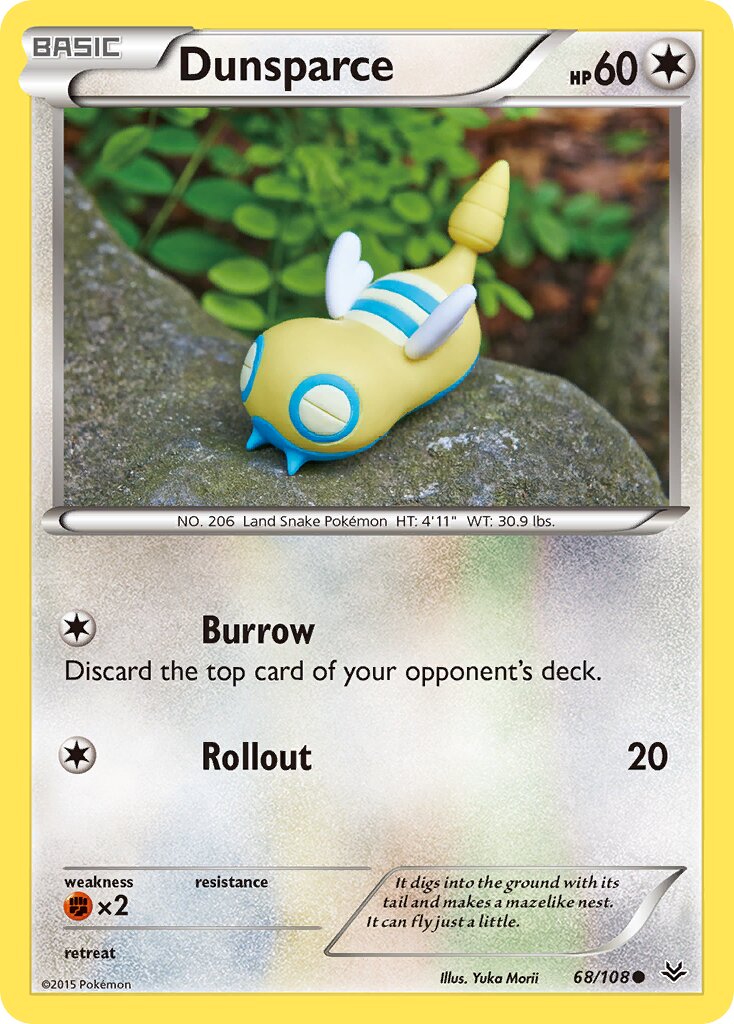 Dunsparce 068/108 — Roaring Skies (English Pokémon TCG card)