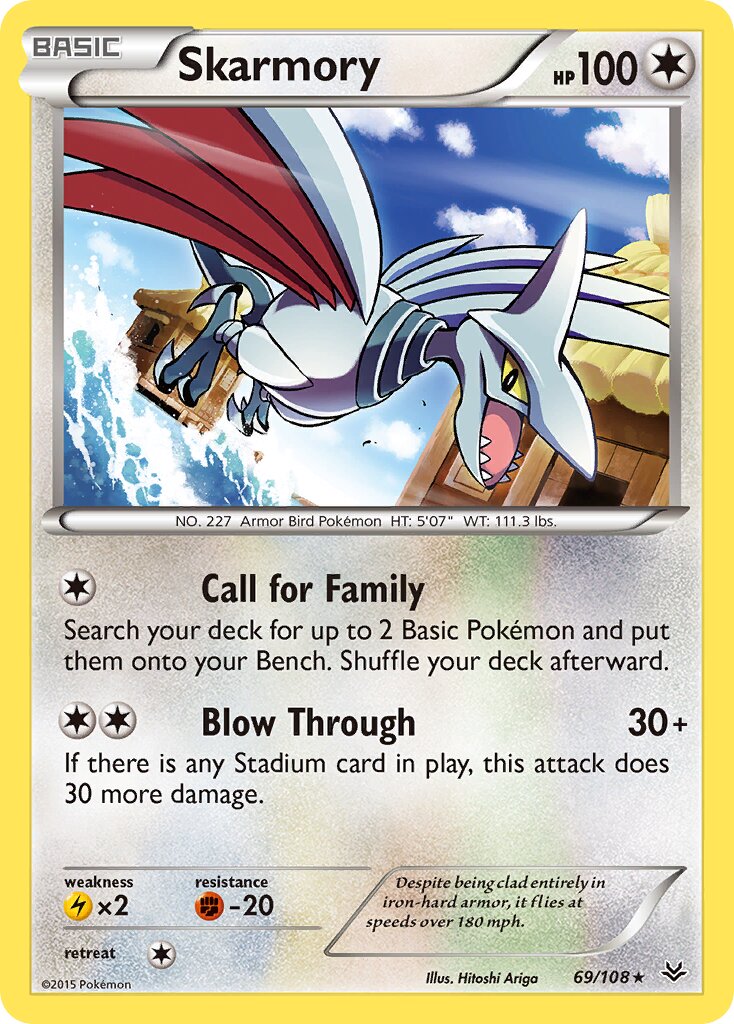 Skarmory 069/108 — Roaring Skies (English Pokémon TCG card)