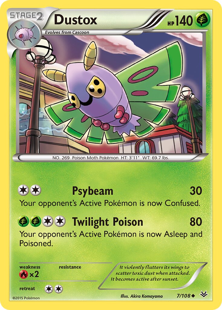 Dustox 007/108 — Roaring Skies (English Pokémon TCG card)