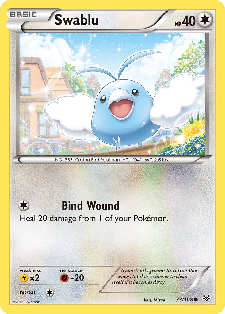 Swablu 073/108 — Roaring Skies (English Pokémon TCG card)
