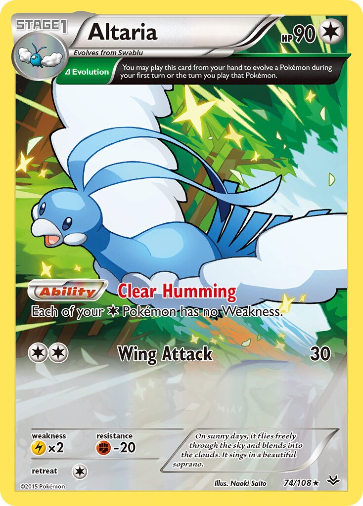 Altaria 074/108 — Roaring Skies (English Pokémon TCG card)