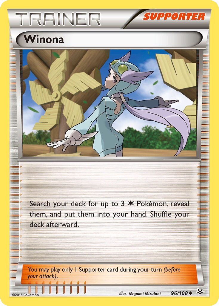 Winona 096/108 — Roaring Skies (English Pokémon TCG card)