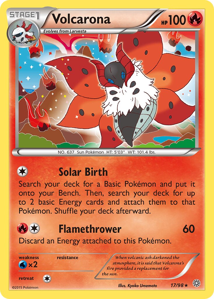 Volcarona 017/98 — Ancient Origins (English Pokémon TCG card)