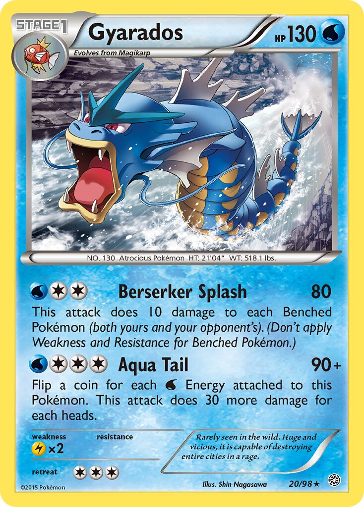 Gyarados 020/98 — Ancient Origins (English Pokémon TCG card)