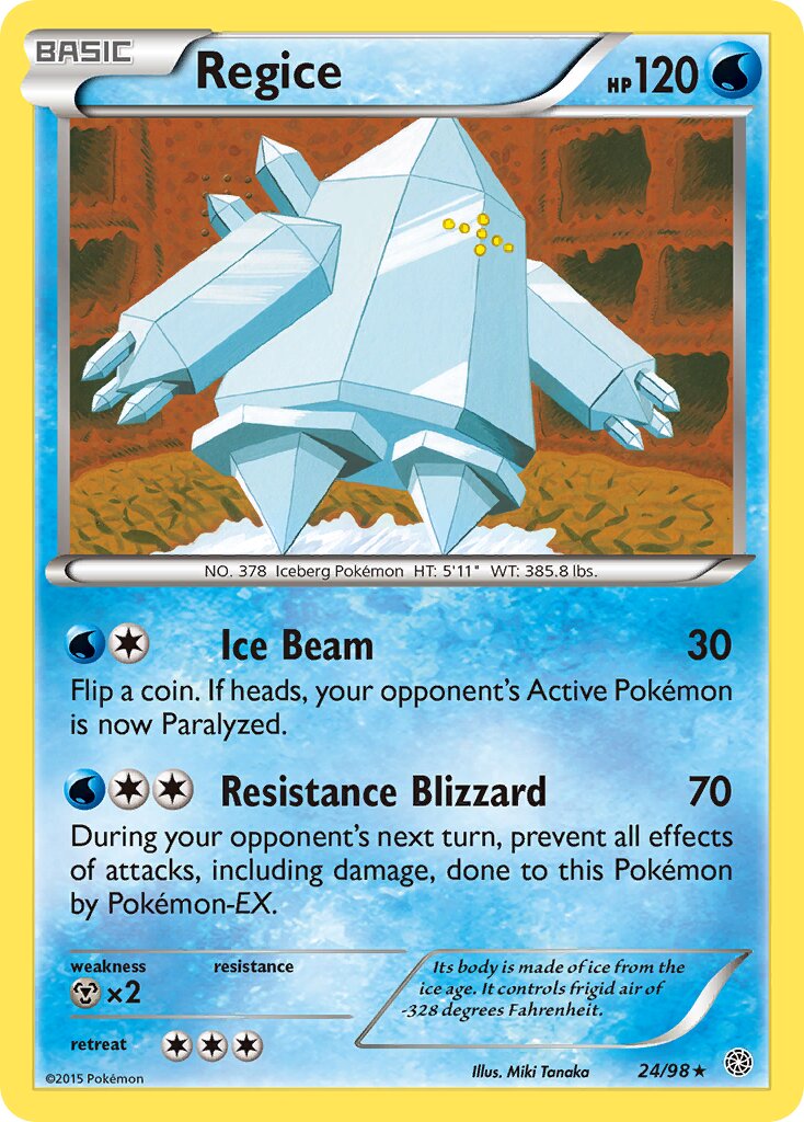 Regice 024/98 — Ancient Origins (English Pokémon TCG card)