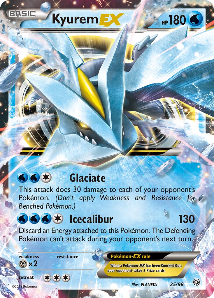 Kyurem-EX 025/98 — Ancient Origins (English Pokémon TCG card)