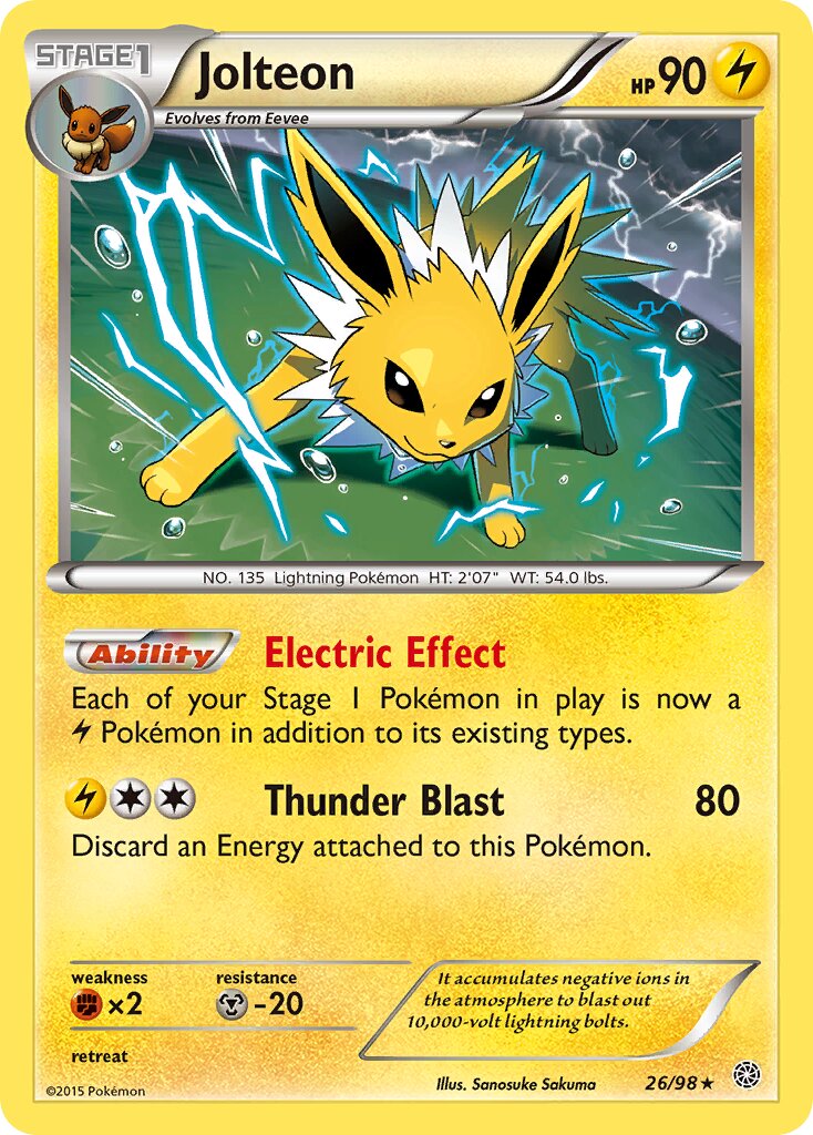 Jolteon 026/98 — Ancient Origins (English Pokémon TCG card)