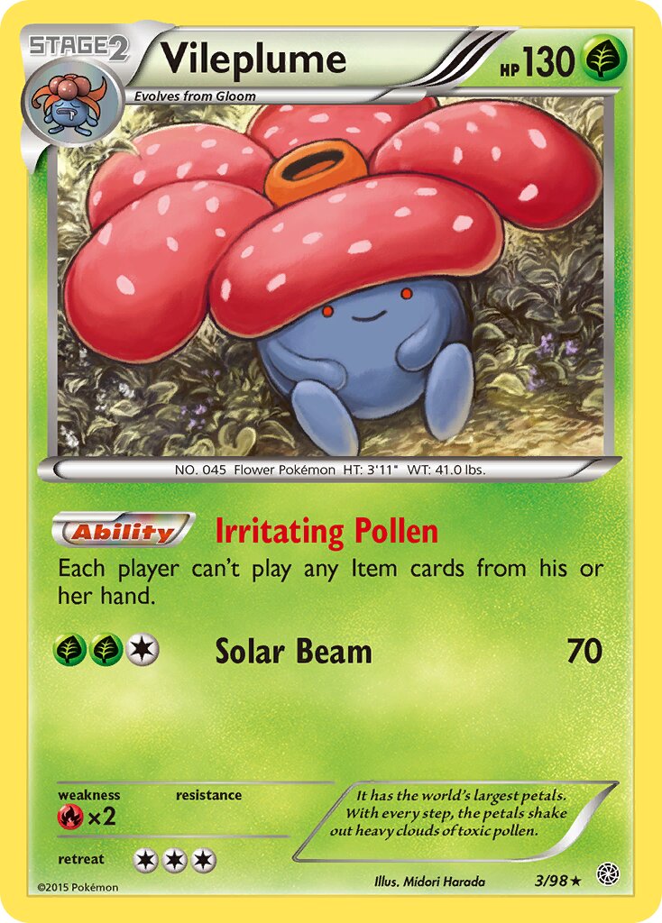 Vileplume 003/98 — Ancient Origins (English Pokémon TCG card)