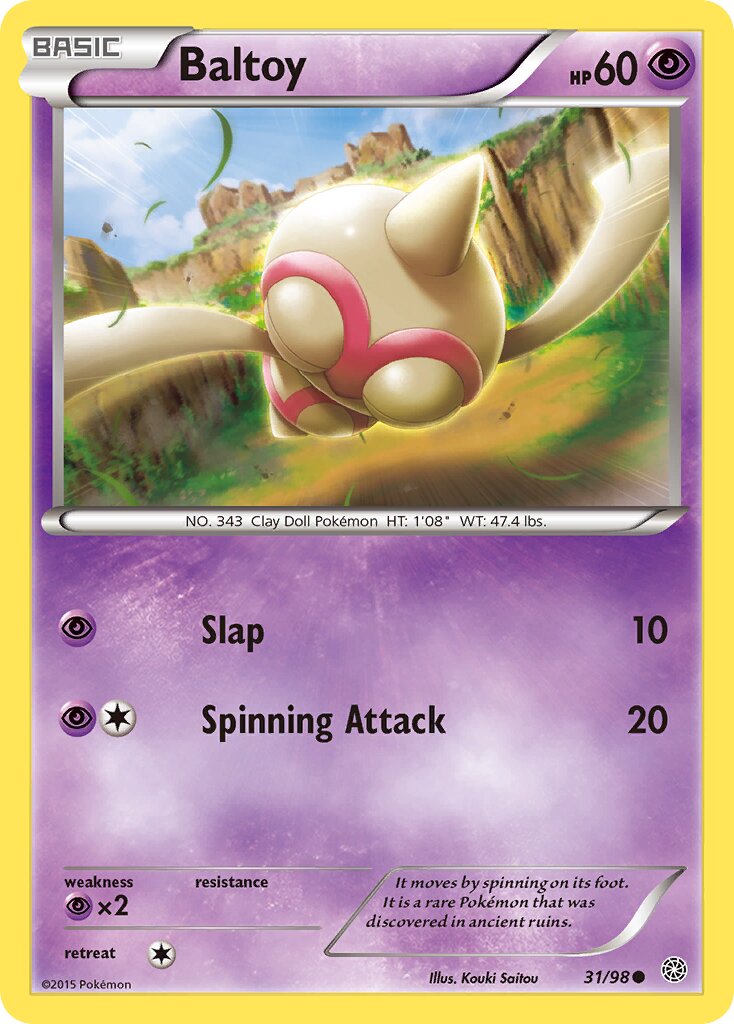 Baltoy 031/98 — Ancient Origins (English Pokémon TCG card)