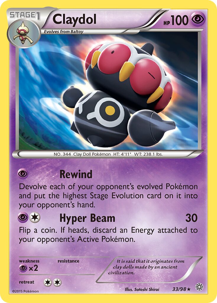 Claydol 033/98 — Ancient Origins (English Pokémon TCG card)