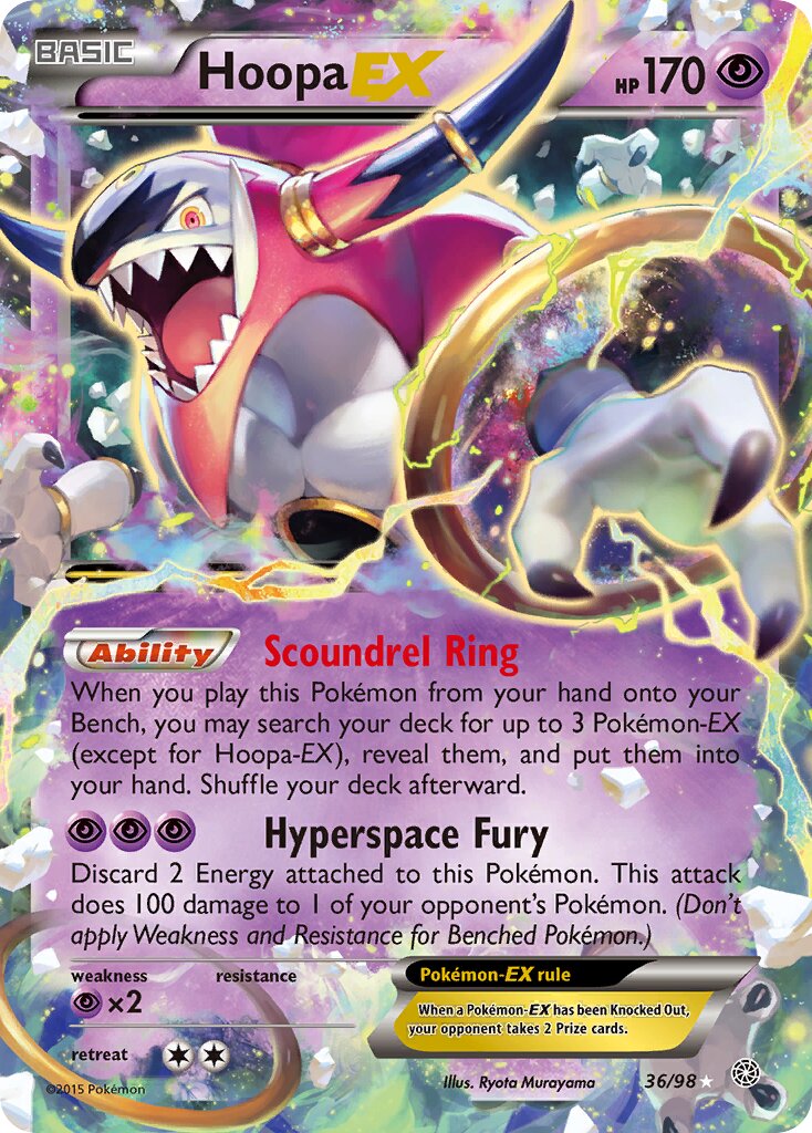 Hoopa-EX 036/98 — Ancient Origins (English Pokémon TCG card)