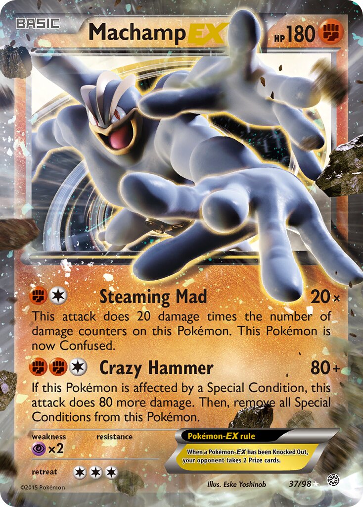 Machamp-EX 037/98 — Ancient Origins (English Pokémon TCG card)