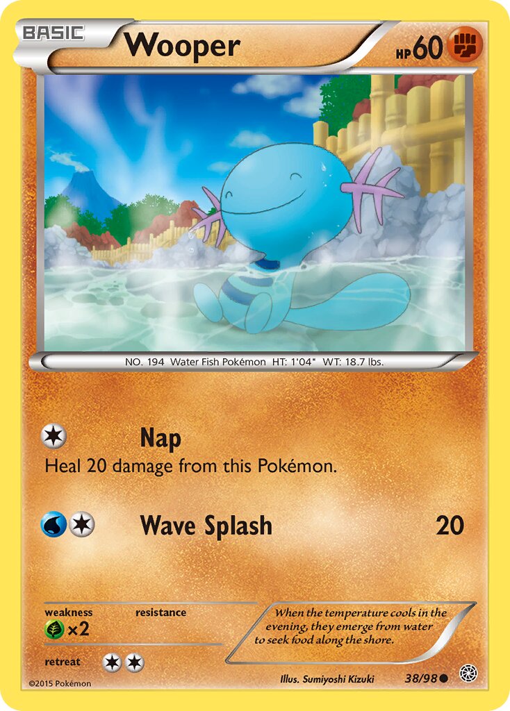 Wooper 038/98 — Ancient Origins (English Pokémon TCG card)