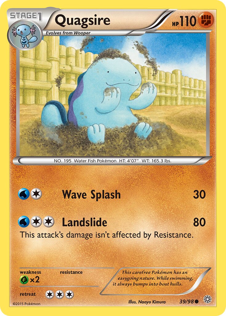 Quagsire 039/98 — Ancient Origins (English Pokémon TCG card)