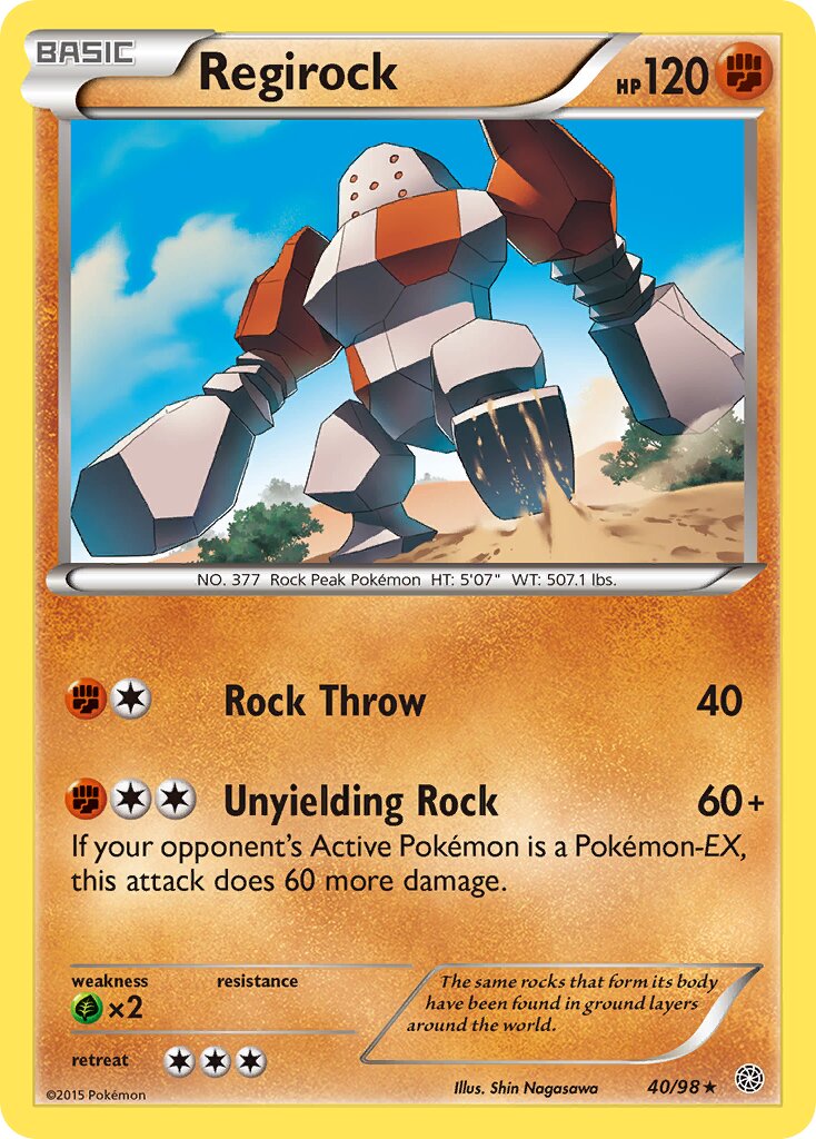 Regirock 040/98 — Ancient Origins (English Pokémon TCG card)