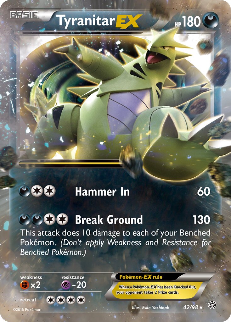 Tyranitar-EX 042/98 — Ancient Origins (English Pokémon TCG card)