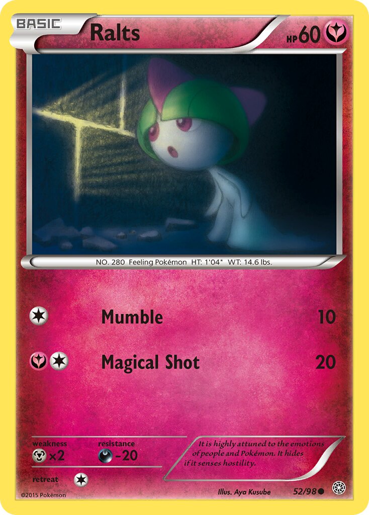 Ralts 052/98 — Ancient Origins (English Pokémon TCG card)