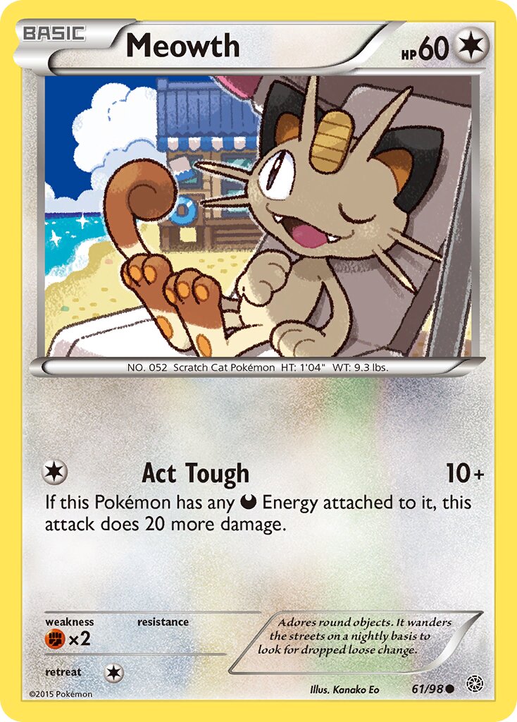 Meowth 061/98 — Ancient Origins (English Pokémon TCG card)
