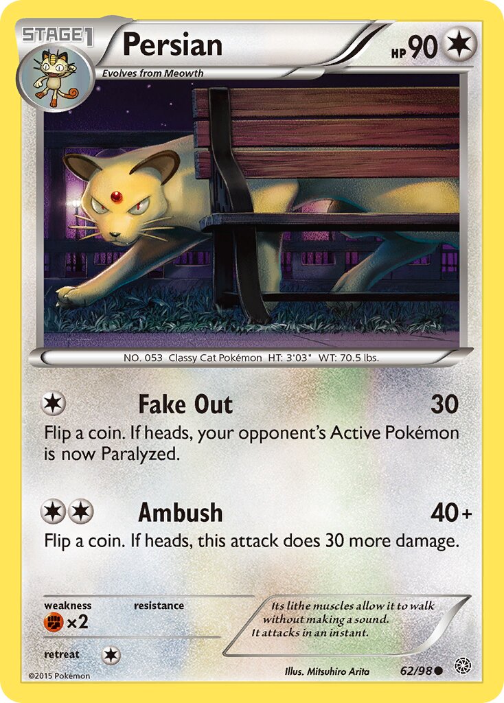 Persian 062/98 — Ancient Origins (English Pokémon TCG card)