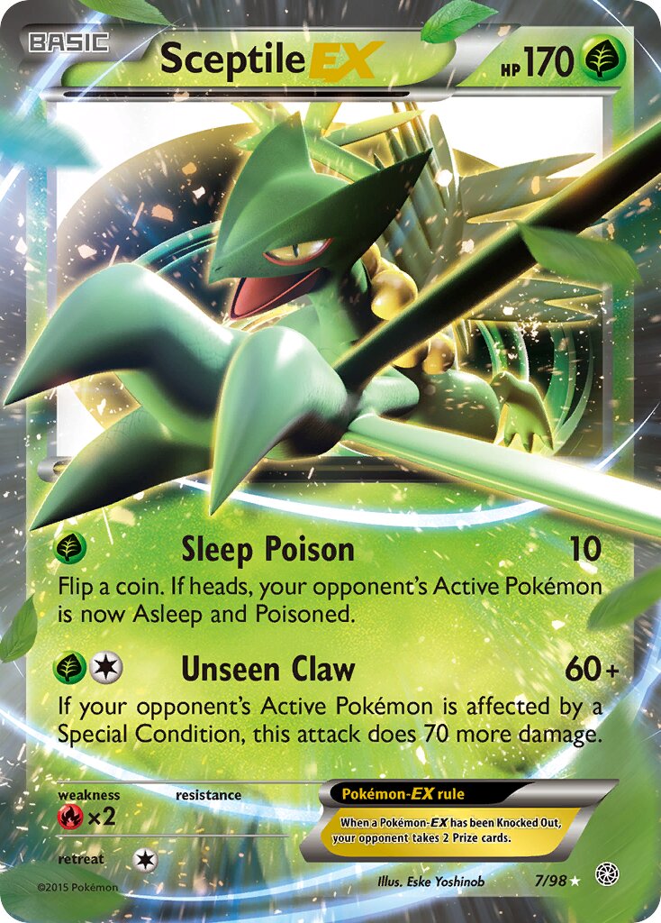 Sceptile-EX 007/98 — Ancient Origins (English Pokémon TCG card)