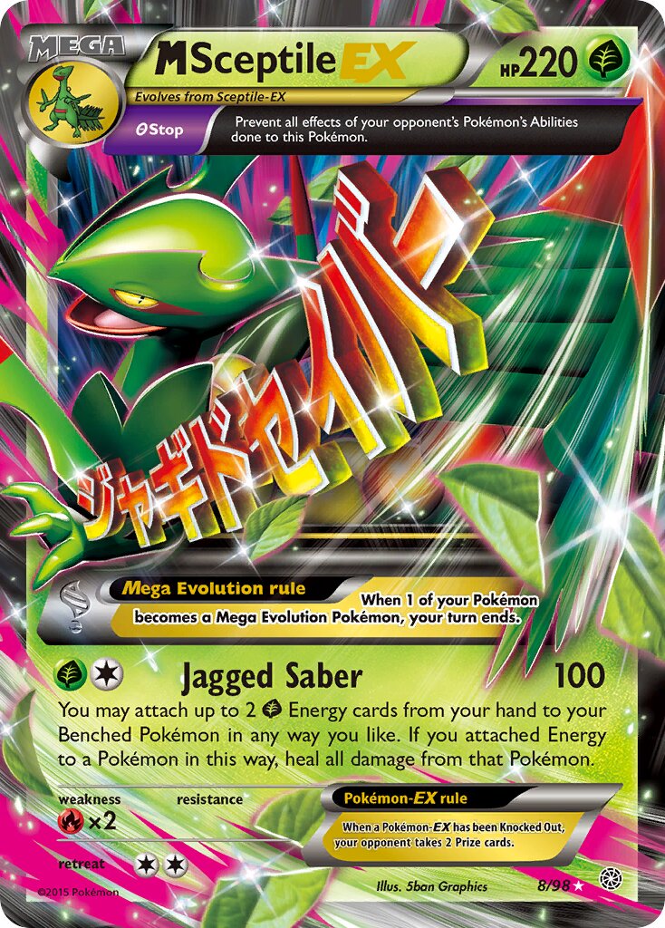 M Sceptile-EX 008/98 — Ancient Origins (English Pokémon TCG card)