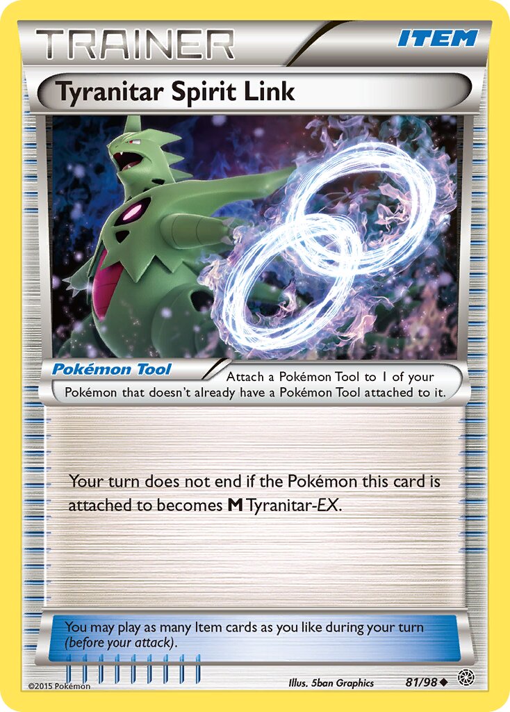 Tyranitar Spirit Link 081/98 — Ancient Origins (English Pokémon TCG card)