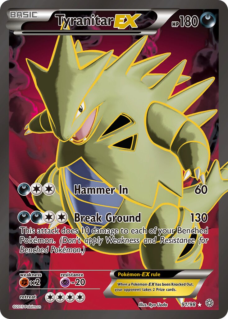 Tyranitar-EX 091/98 — Ancient Origins (English Pokémon TCG card)