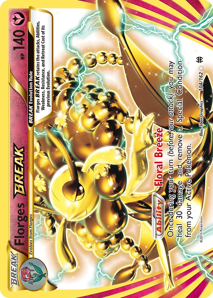 Florges BREAK 104/164 — BREAKthrough (English Pokémon TCG card)