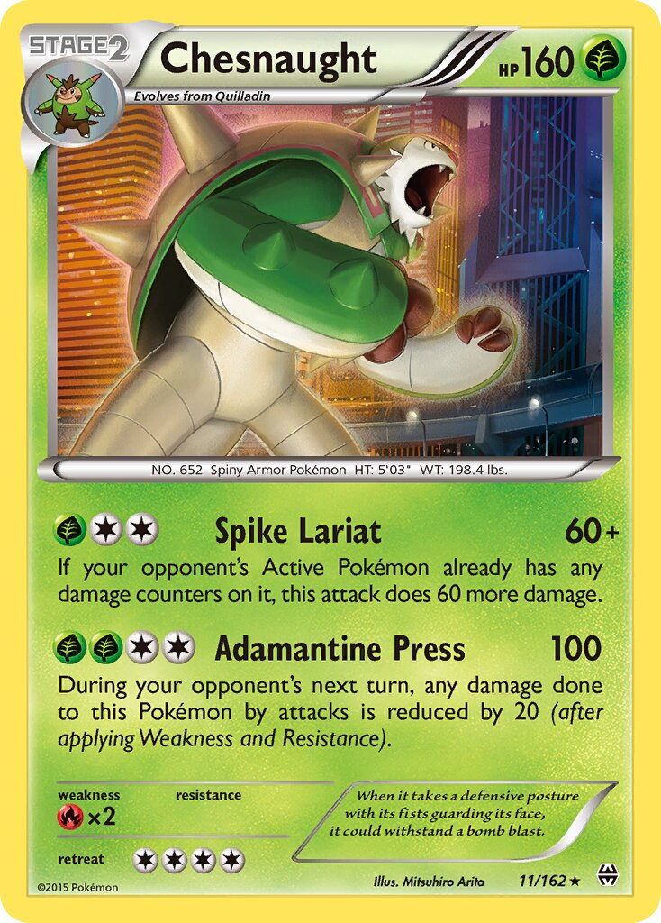 Chesnaught 011/164 — BREAKthrough (English Pokémon TCG card)