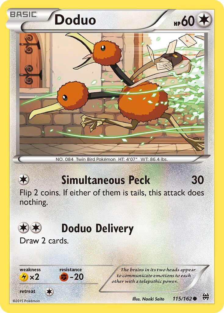 Doduo 115/164 — BREAKthrough (English Pokémon TCG card)