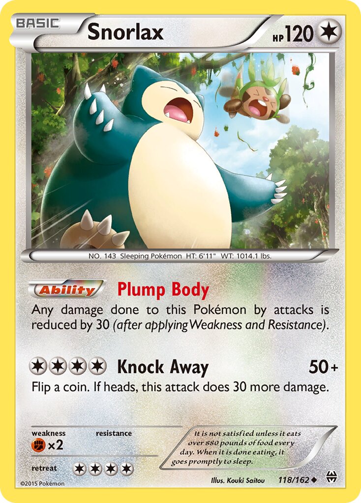 Snorlax 118/164 — BREAKthrough (English Pokémon TCG card)
