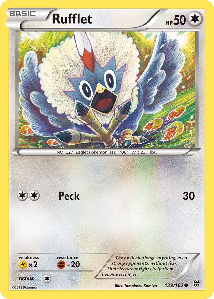 Rufflet 129/164 — BREAKthrough (English Pokémon TCG card)
