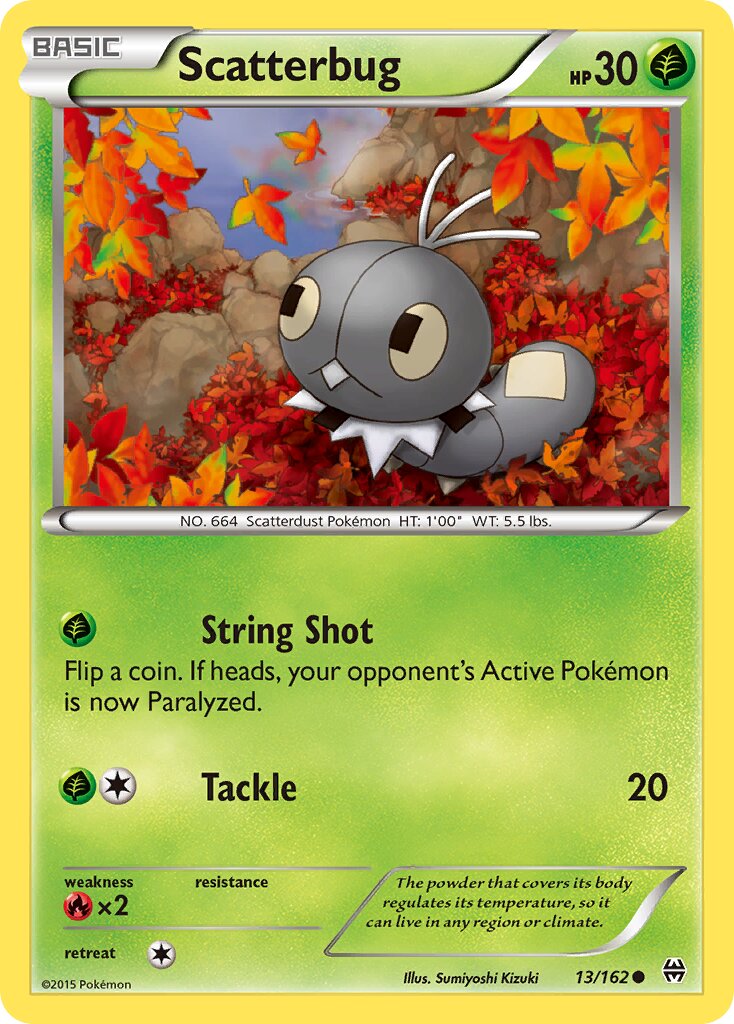Scatterbug 013/164 — BREAKthrough (English Pokémon TCG card)