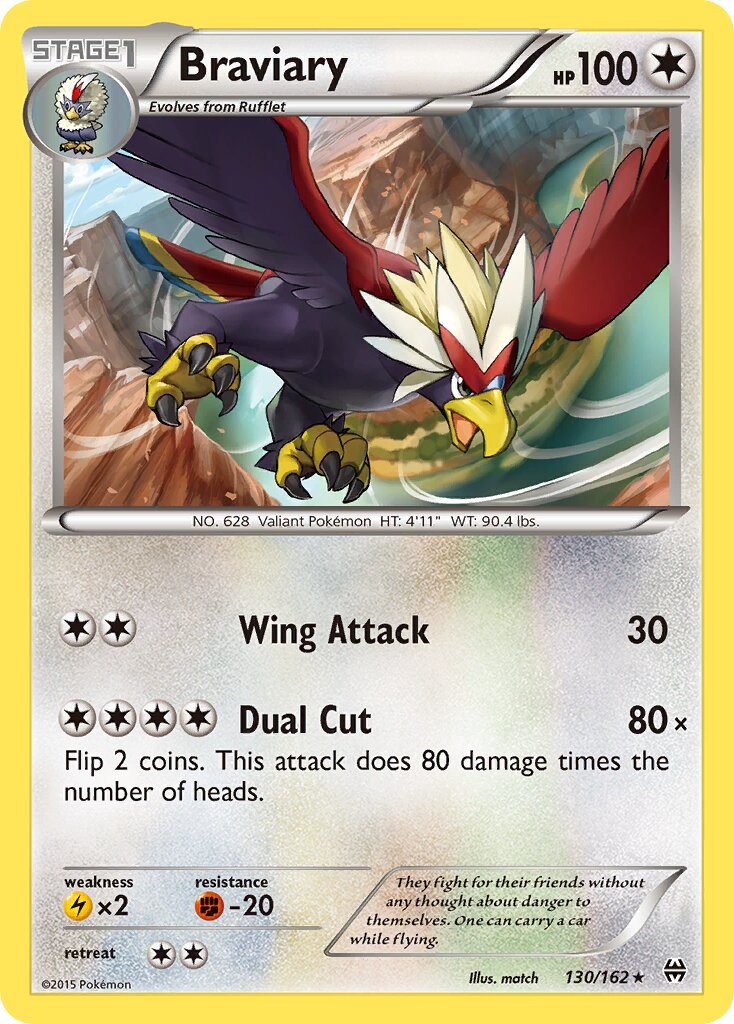 Braviary 130/164 — BREAKthrough (English Pokémon TCG card)