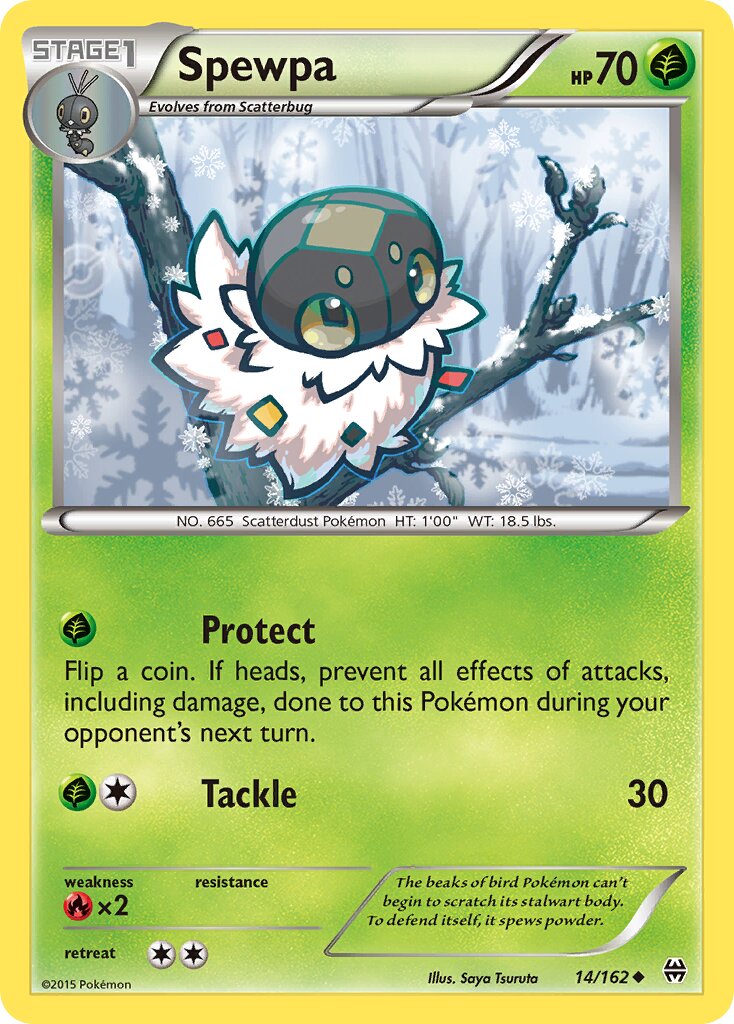 Spewpa 014/164 — BREAKthrough (English Pokémon TCG card)