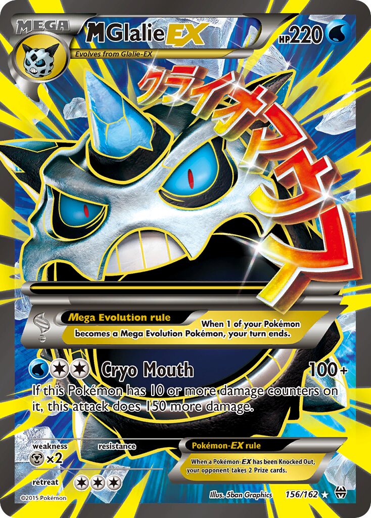 M Glalie-EX 156/164 — BREAKthrough (English Pokémon TCG card)