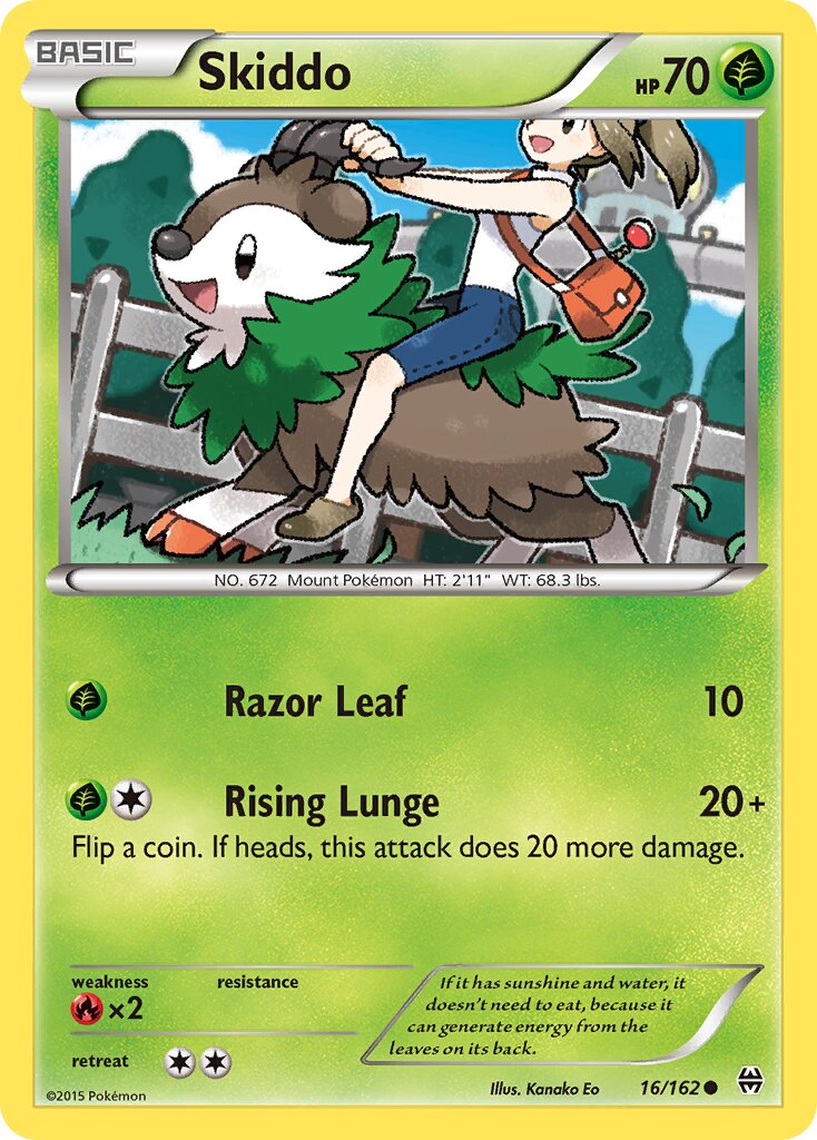 Skiddo 016/164 — BREAKthrough (English Pokémon TCG card)