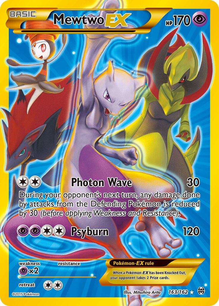 Mewtwo-EX 163/164 — BREAKthrough (English Pokémon TCG card)